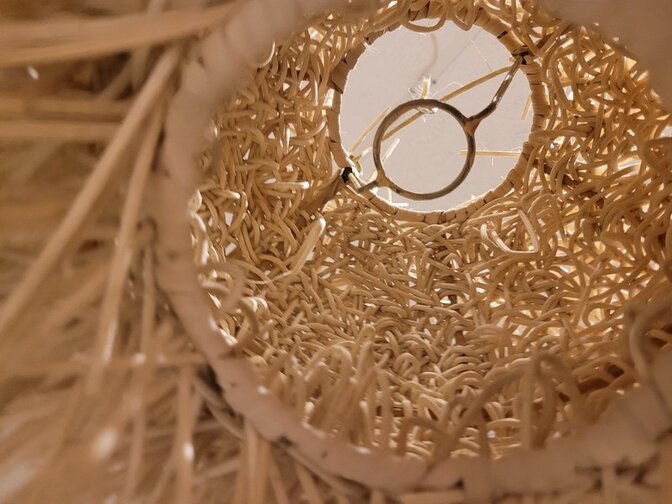 Rotan lampenkap Egel 40x30cm