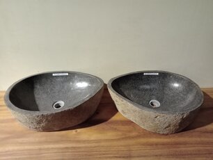 2 waskommen uit 1 steen - 50x39x15cm - FL22285
