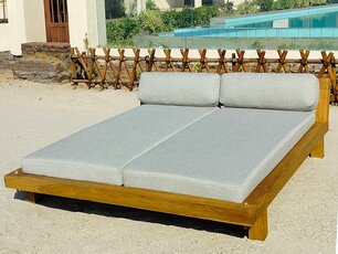 2-persoons Daybed Sella - Teakhout - ligbed - demontabel