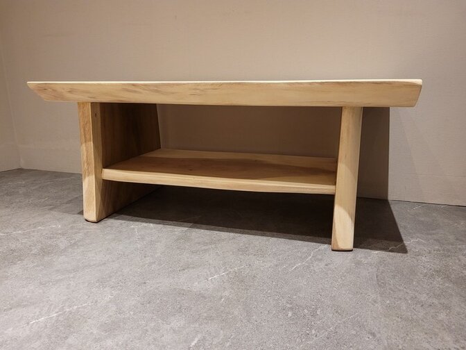 Suar boomstam salontafel 60x120x50cm - met onderblad