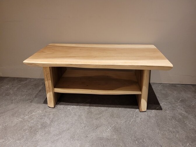 Suar boomstam salontafel 60x120x50cm - met onderblad