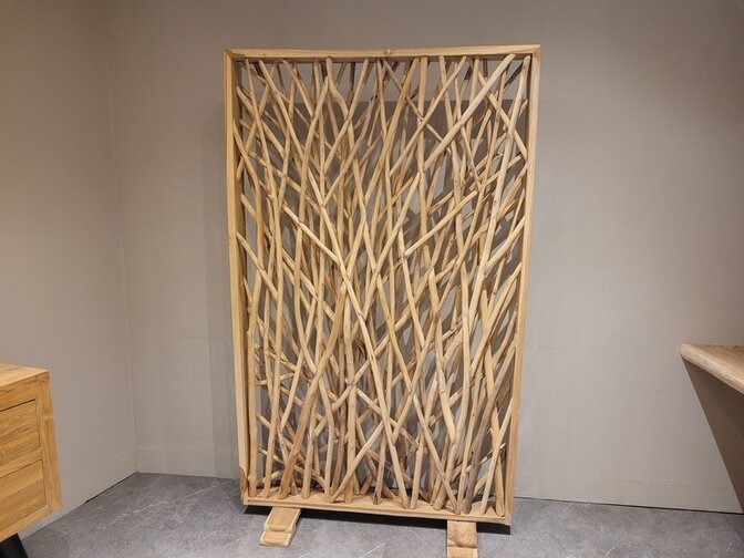 Roomdivider met takken - 120x200cm