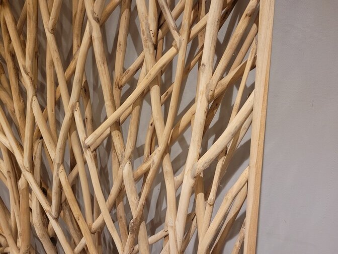 Roomdivider met takken - 120x200cm