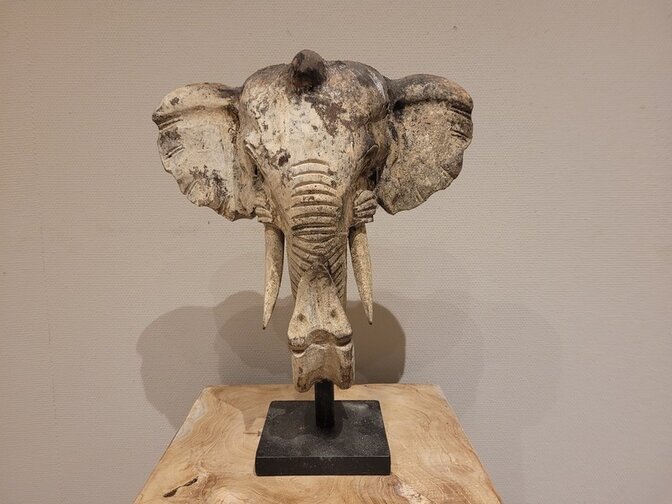 Olifantenkop op standaard - Klein