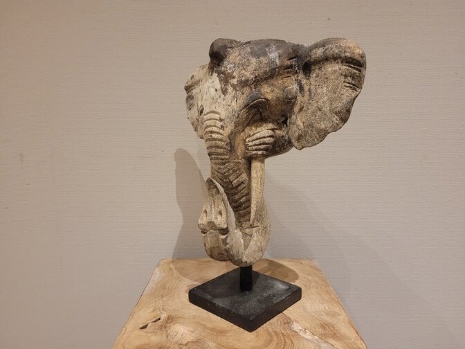 Olifantenkop op standaard - Klein