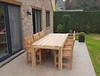 Teak tuinset Napoli 100x240 met blokstoelen