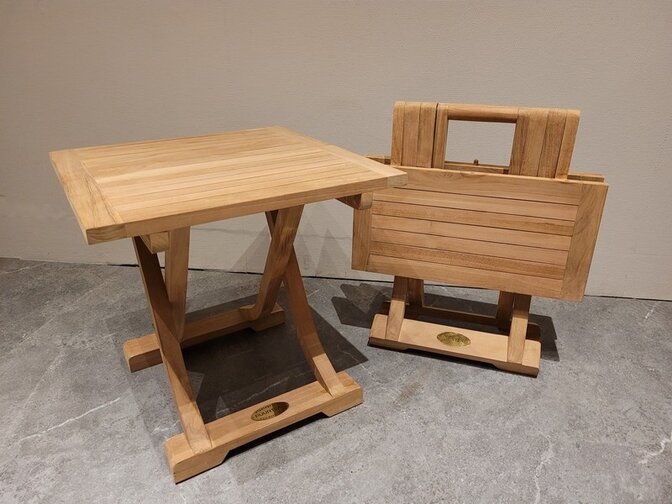 Klaptafel Dicaprio teak 45cm - inklapbaar
