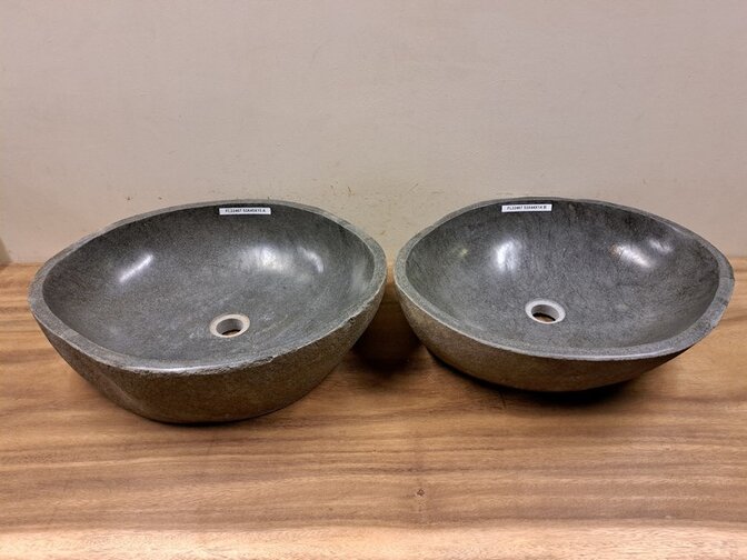 2 waskommen uit 1 steen - 53x45x15cm - FL22467