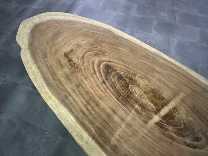 Ovale boomstamtafel 90 x 290cm