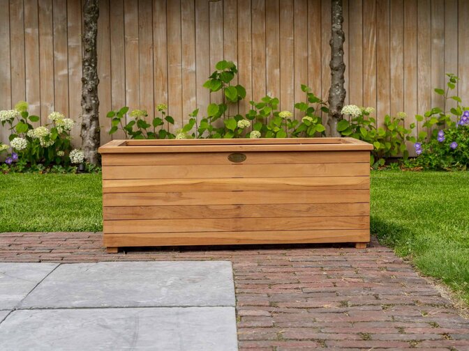 Teak plantenbak 40x100x40cm