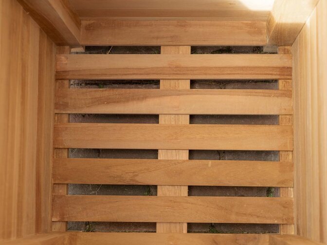 Teak plantenbak 40x40x80cm