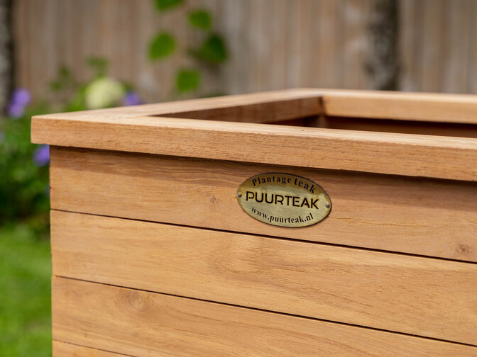Teak plantenbak 40x40x80cm