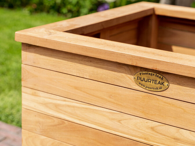 Teak bloembak 60x60x60cm