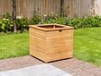 Teak bloembak 60x60x60cm