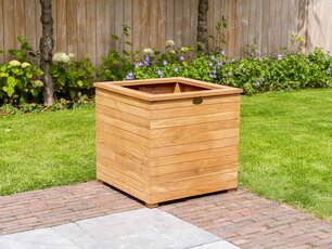 Teak bloembak 60x60x60cm