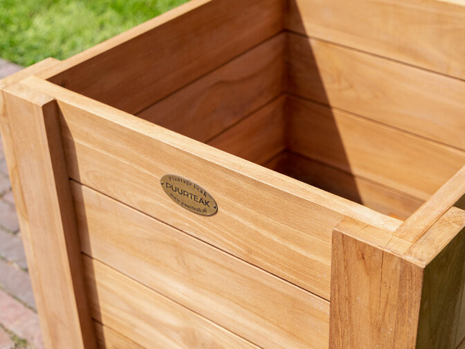 Teakhouten Bloembak 50x50x40cm