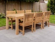 Teak tuinset Napoli 100x240 met blokstoelen