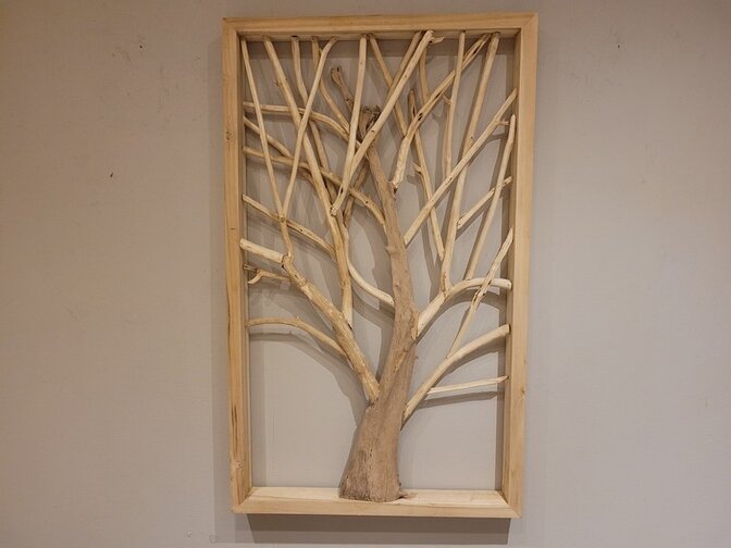 3d Muurdecoratie met takken - 60x100x6cm