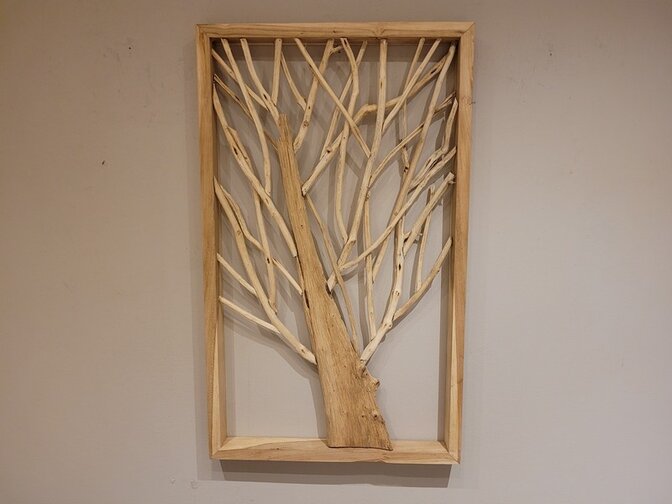 3d Muurdecoratie met takken - 60x100x6cm