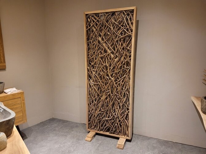 Roomdivider met takken - 80x200cm