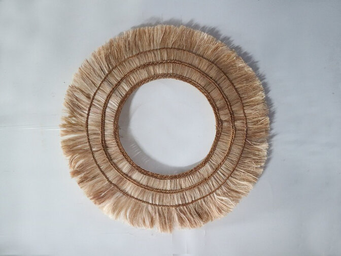 Ronde spiegel 105cm - Mastella - Abaca omlijsting