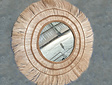 Ronde spiegel 105cm - Mastella - Abaca omlijsting
