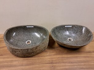 2 waskommen uit 1 steen - 52x43x15cm - FL22503
