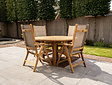 Tuinset Toscane 135 met 4 verstelbare tuinstoelen