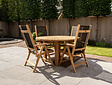 Tuinset Toscane 135 met 4 verstelbare tuinstoelen