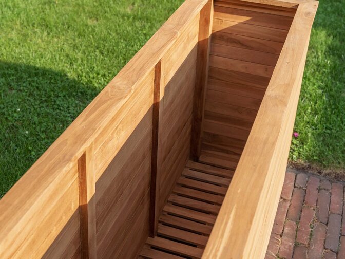Teak plantenbak 40x150x80cm