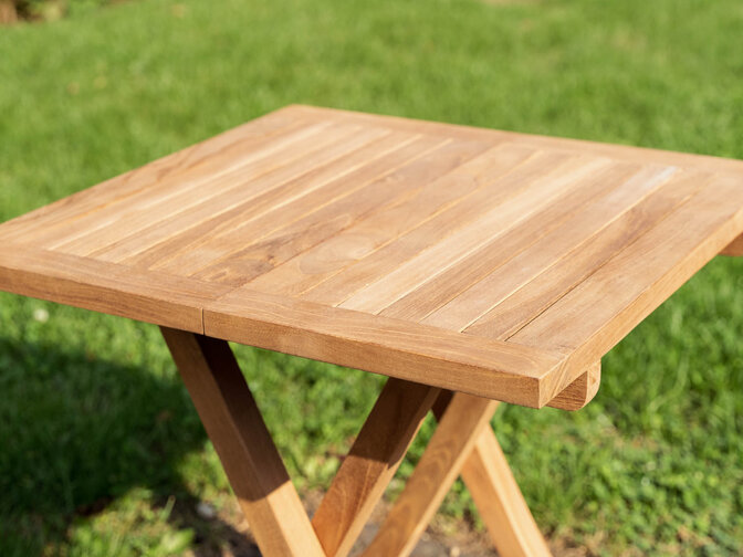 Klaptafel Dicaprio teak 45cm - inklapbaar