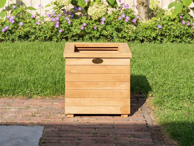 Teak bloembak 40x40x40cm
