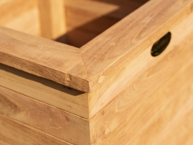 Teak bloembak 40x40x40cm