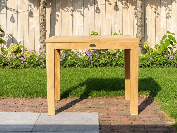 Smalle teak tuintafel Verona 70x95cm