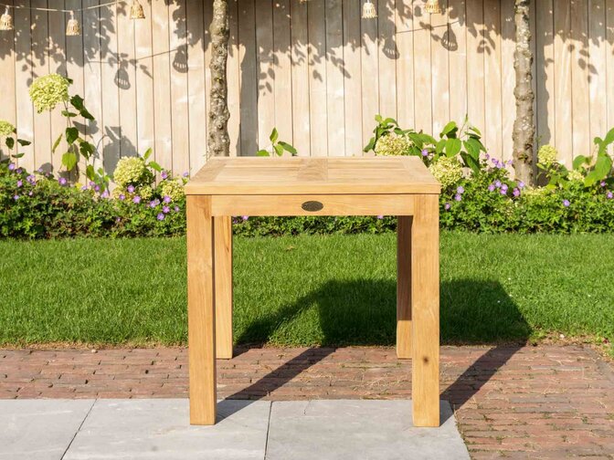 Teak houten tuintafel vierkant Venice 80cm