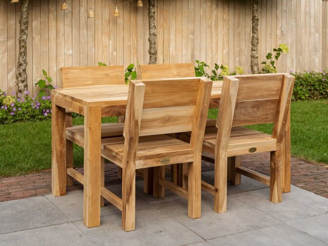 Teak tuintafel Napoli 75x160cm