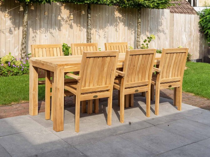 Teak tuintafel Napoli 80x220cm