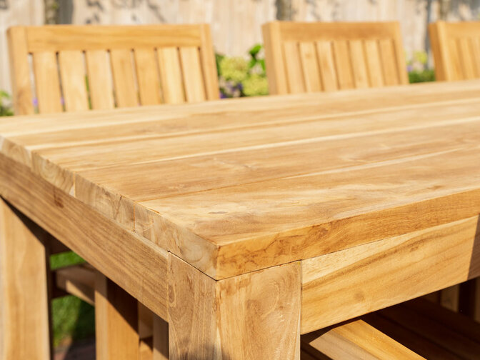 Teak tuintafel Napoli 80x220cm