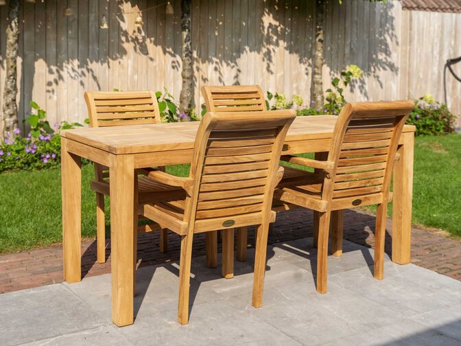 Terrastafel teak Verona 70x180cm