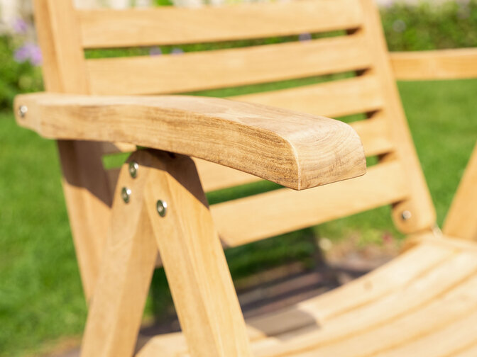 Teak tuinstoel verstelbaar Genova