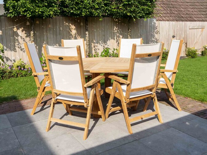 Teak tuintafel Toscane  rond 175cm