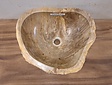 Waskom van versteend hout - 42x36x15cm - FL22705