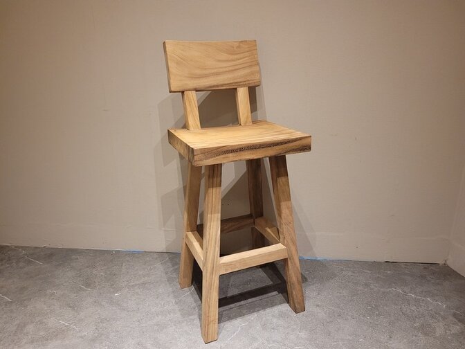 Mancave barstoel met rugleuning - Suar