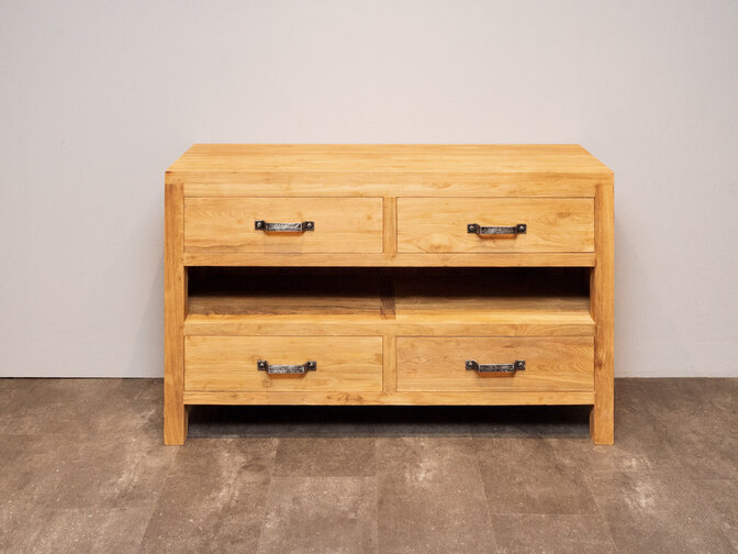 Badkamermeubel teak 140x45x85cm - Naturel