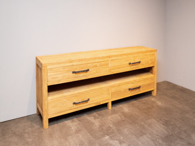 Badkamermeubel teak 200x45x85cm - Naturel