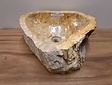 Waskom van versteend hout - 45x39x15cm - FL22790