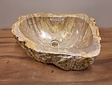 Waskom van versteend hout - 48x34x15cm - FL22794