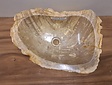 Waskom van versteend hout - 48x34x15cm - FL22794