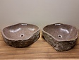 2 waskommen uit 1 steen - 55x43x15cm - FL22861