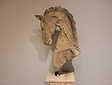 Paardenhoofd hout  op standaard - 90cm